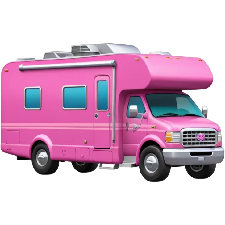 Aerodynamic Streamlined hillbilly-Barbie styled motor home rv off-roading rock-climbing 4x4 desert Winnebago party monster truck  emoji