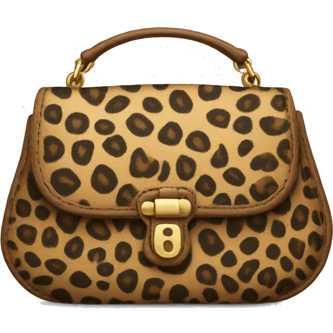 purse with cheetah print  emoji