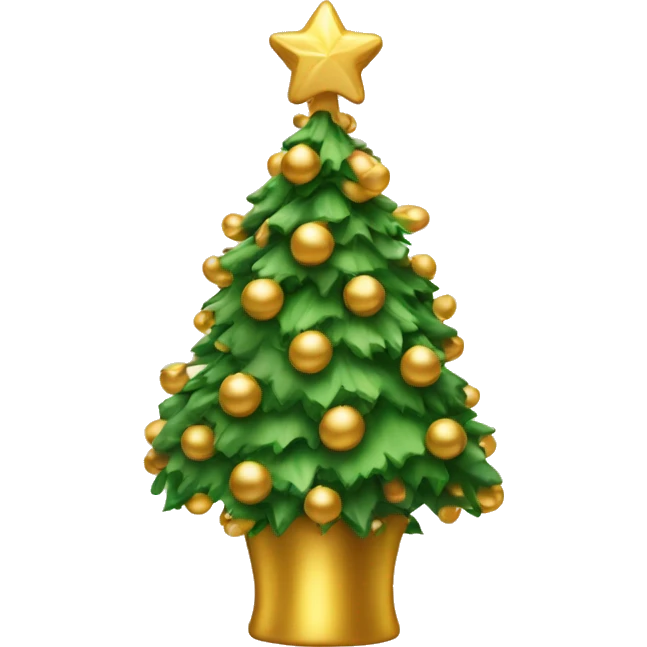 Weihnachtsbaum mit goldenen Kugeln emoji