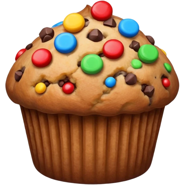 muffin with candy emoji