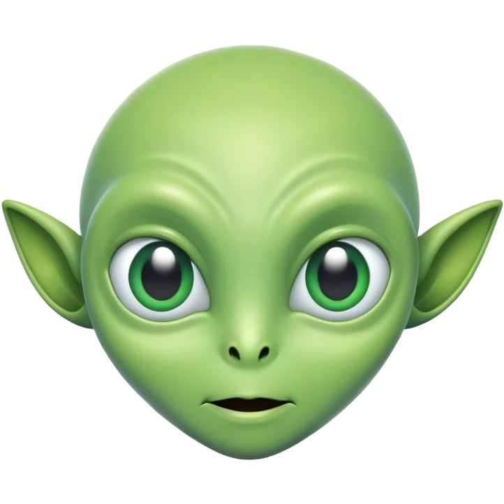 friendly green alien with three eyes emoji