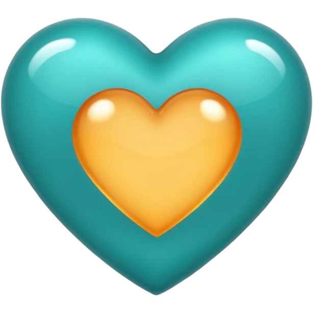 Teal heart with da best  emoji
