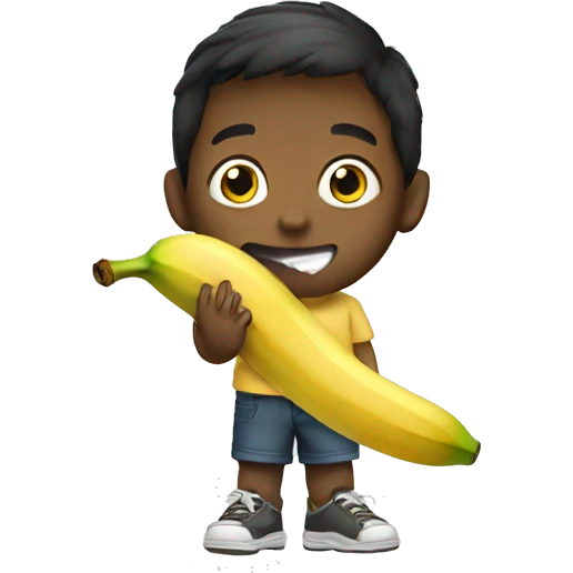 BOY EATING BANANA  emoji
