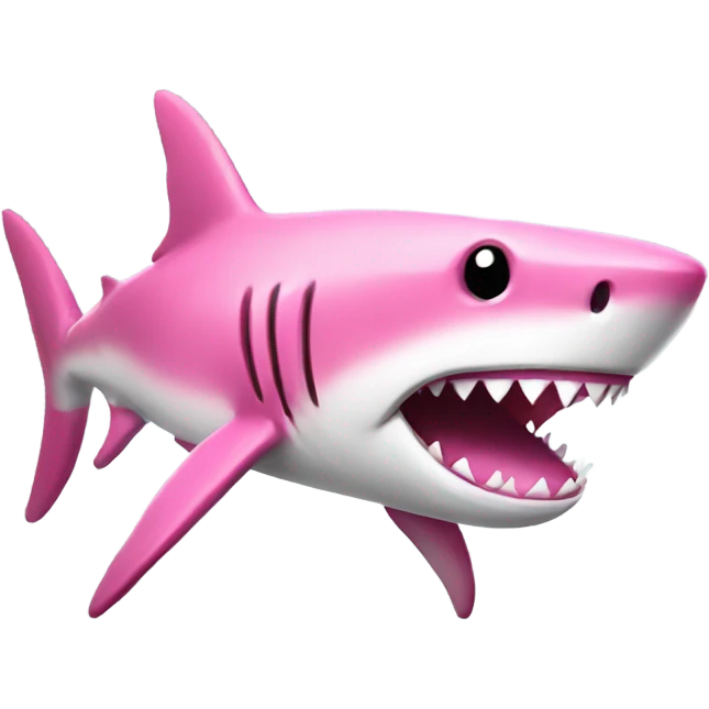 Pink shark emoji