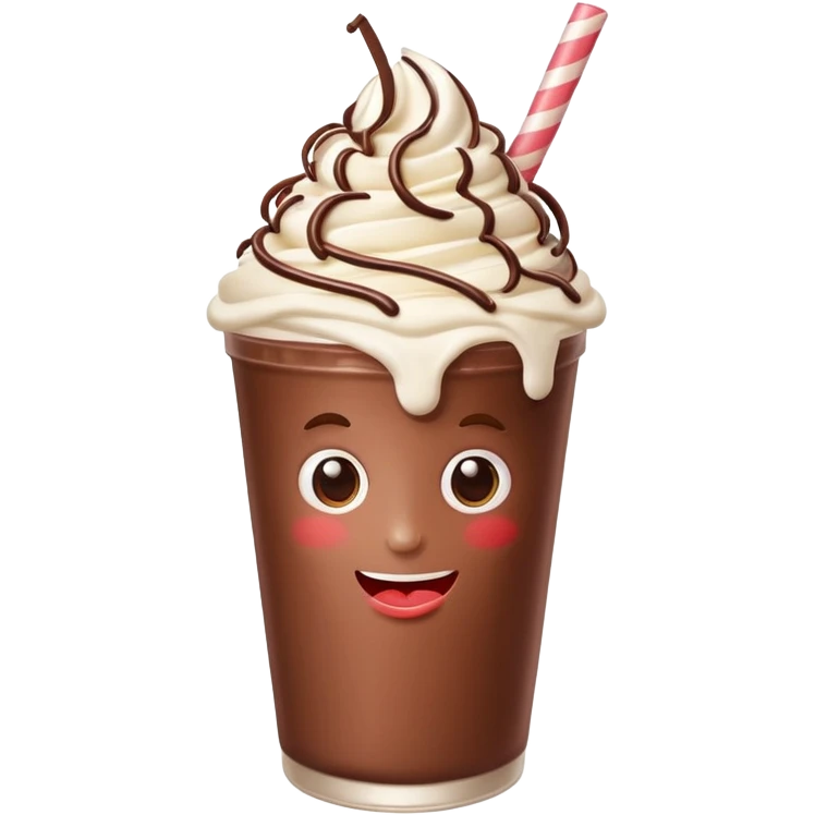 milkshake with a face different flavors emoji