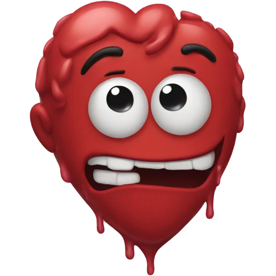 Heart melting emoji
