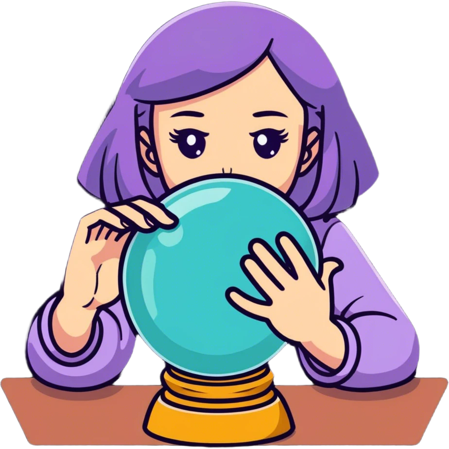 Maureen reading a crystal ball  emoji
