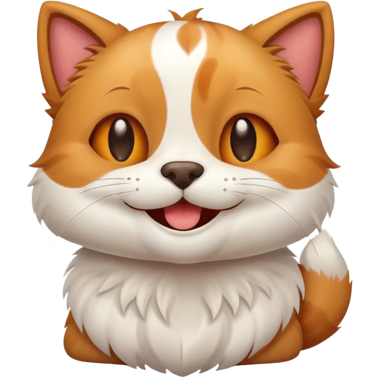crea un gato y un perro contento emoji