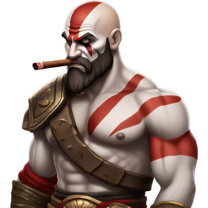 Kratos smoking a cigar  emoji