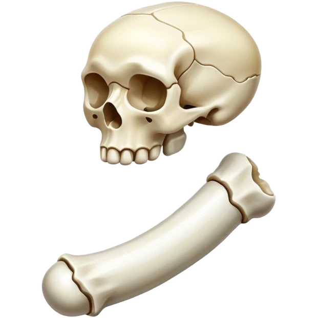 A single floating bone, white color emoji