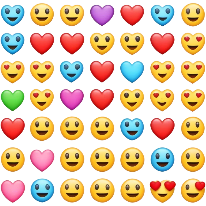typical set of emoji like on IOS
 emoji