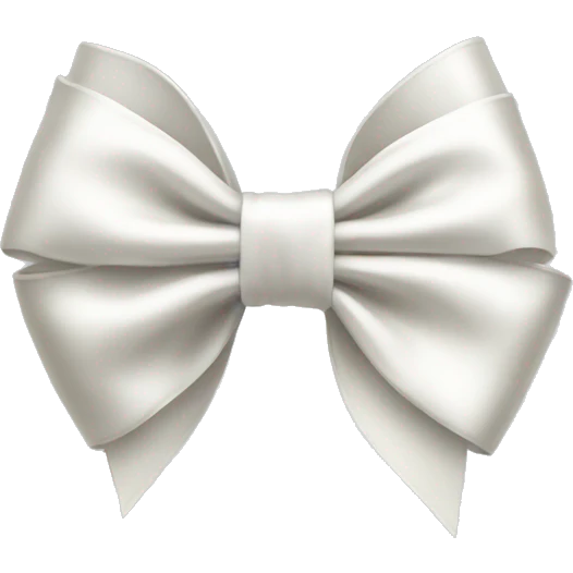 white satin bow emoji