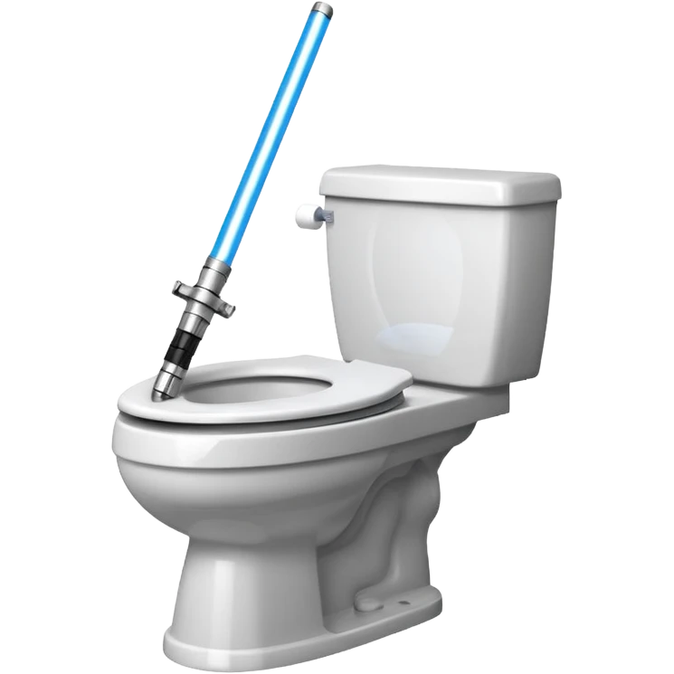 Skibidi toilet with a light saber emoji