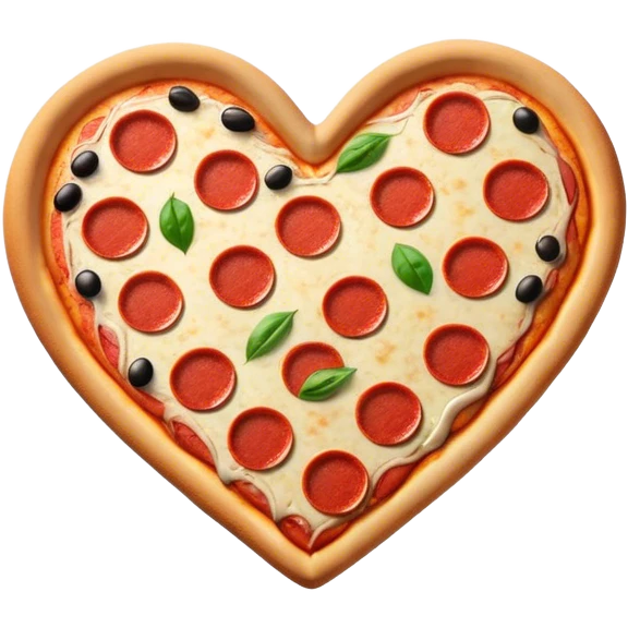 Heart shape pizza emoji