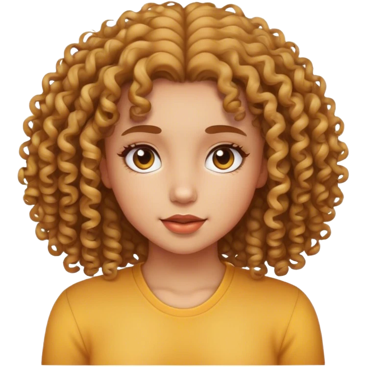 Curly hair girl emoji