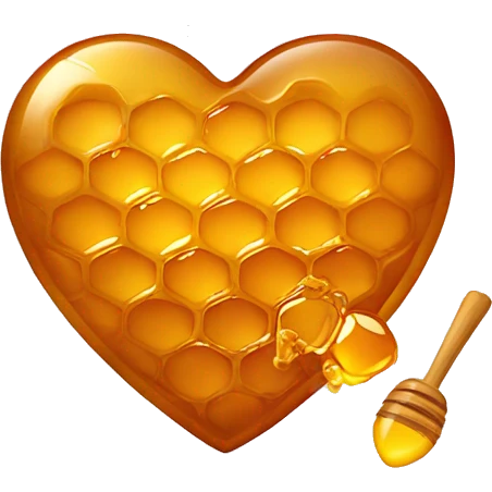 A heart with honey on it emoji