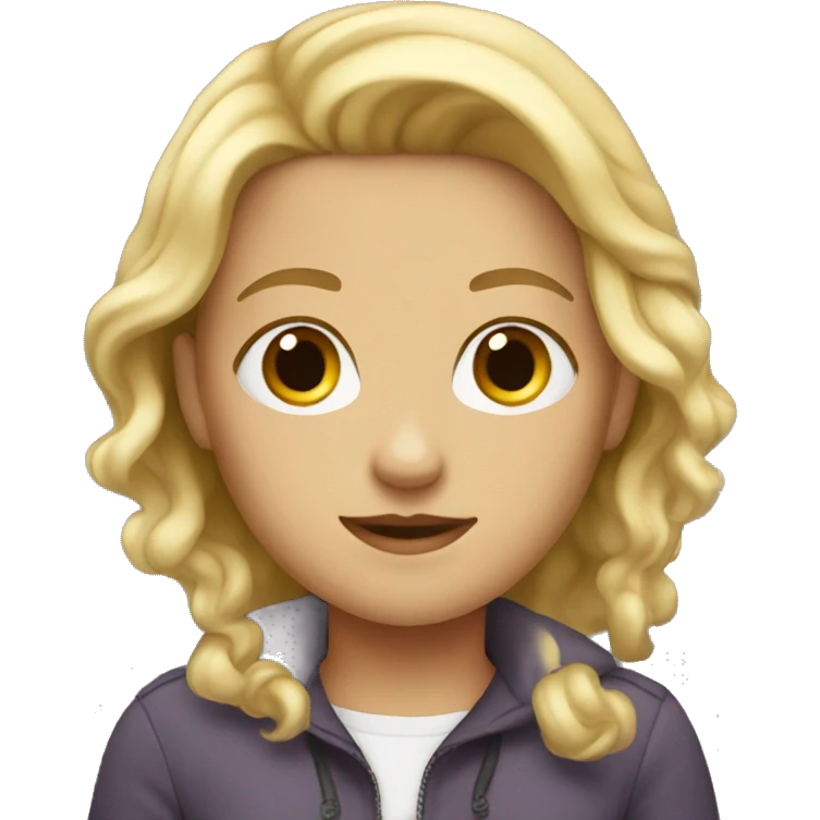 Young blond White woman Who is Cole emoji