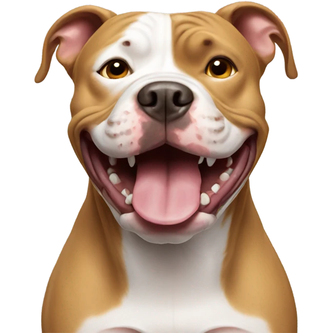Pitbull dog smiling emoji