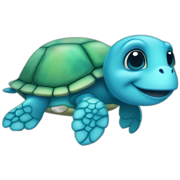 cute blue sea turtle emoji