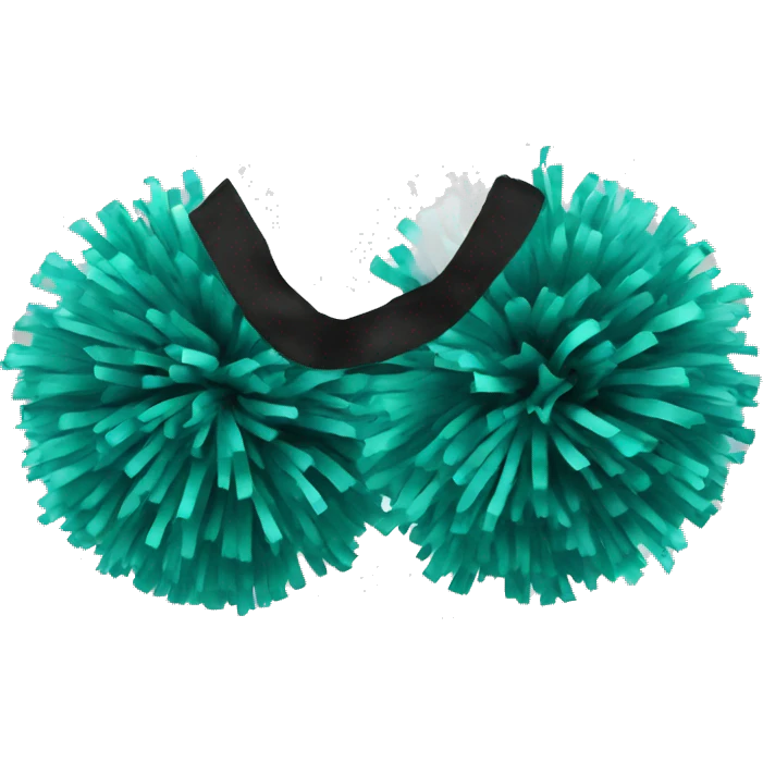 Teal cheer poms emoji