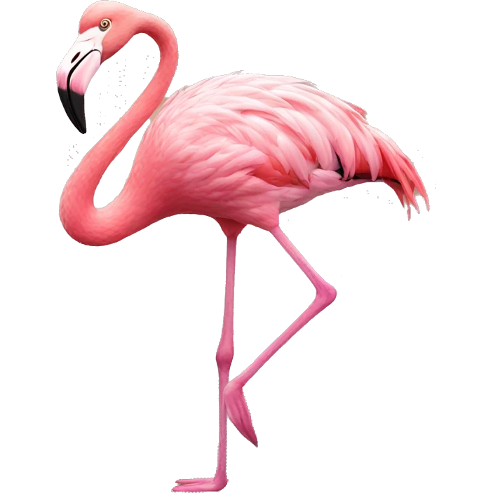 Flamingo racing emoji
