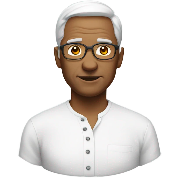 wisdom in a white shirt older emoji
