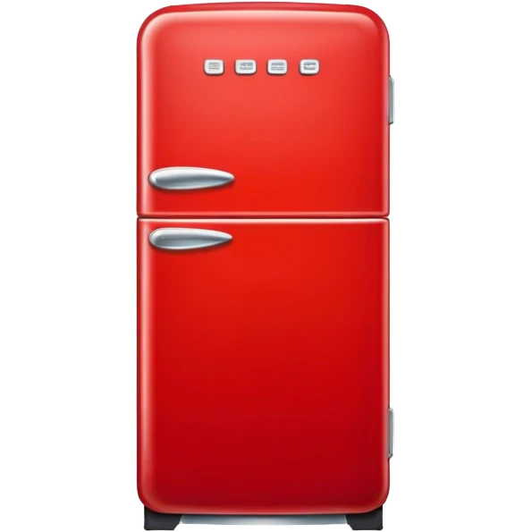 Realistic red vintage fridge  emoji