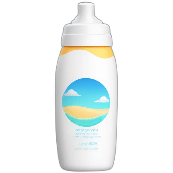 Sunscreen bottle emoji