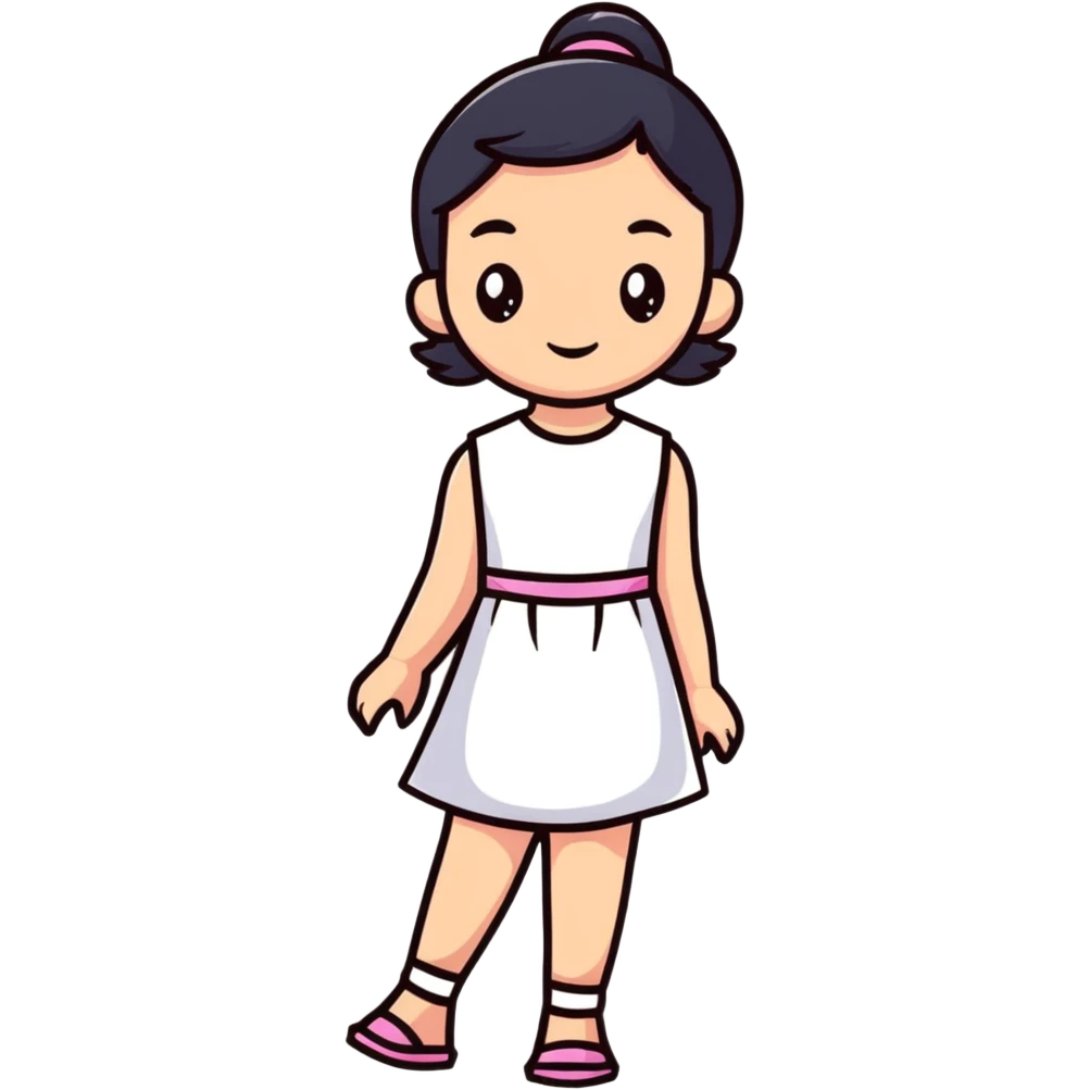 teen girl in a blue dress emoji