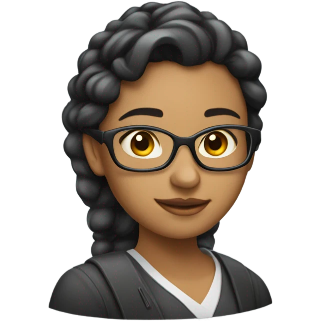 Computer science university, student woman, lighter skin   emoji