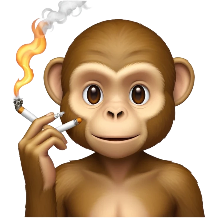 Monkey smoking weed emoji