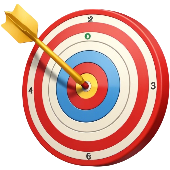 Arrow in middle of bullseye emoji