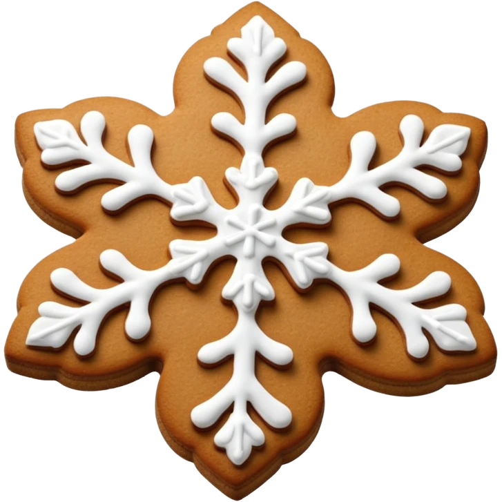 gingerbread cookie in snowflake shape emoji