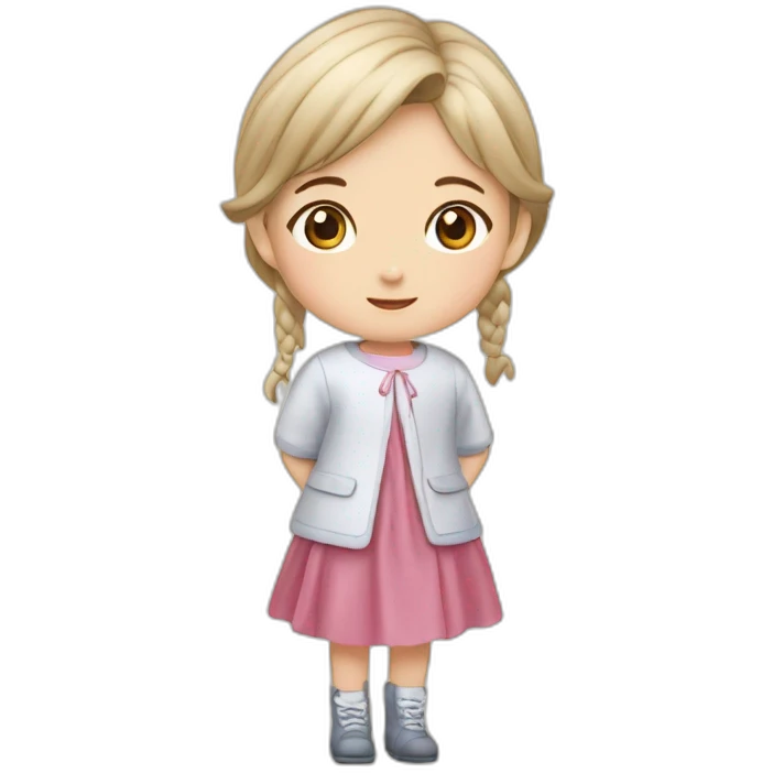 Une petite fille ￼ coréenne emoji
