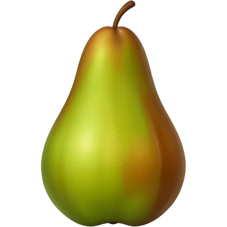 long slim brown green pear emoji