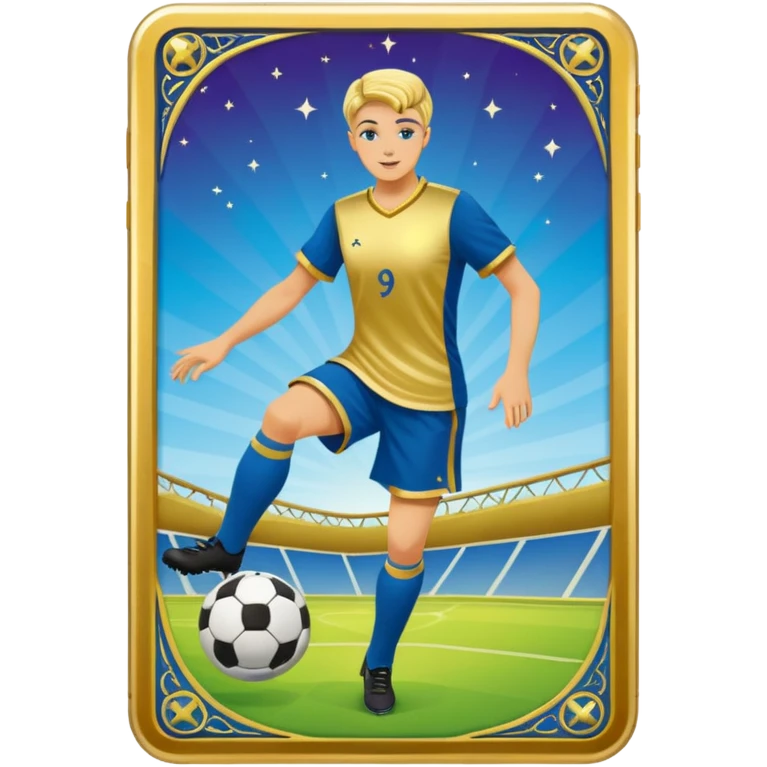 carta dei tarocchi magic che gioca a calcio emoji