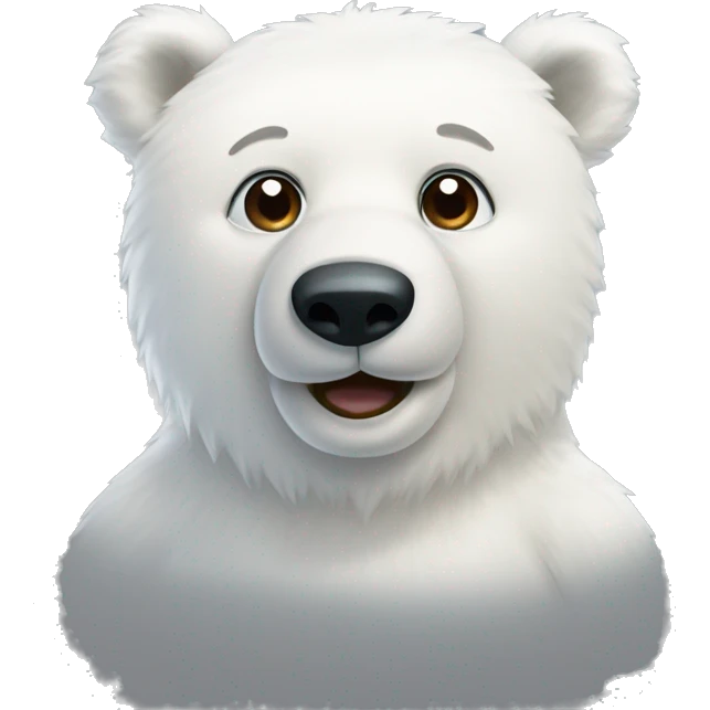 Polar bear teddy bear emoji