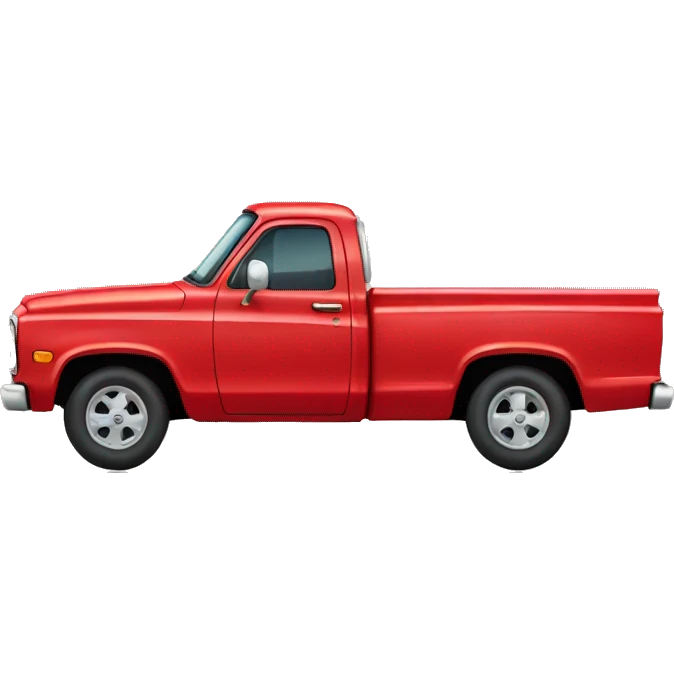 Red pick up truck emoji