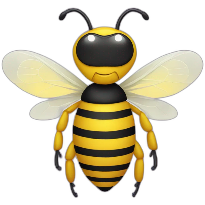 Crazy bee emoji