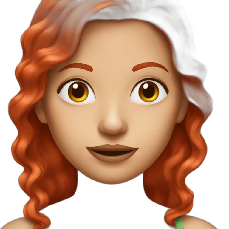 red hair woman photograph emoji