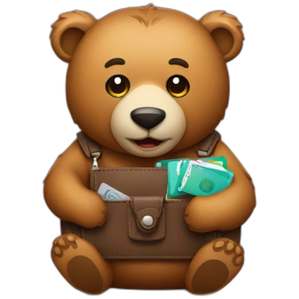 Bear with wallet emoji