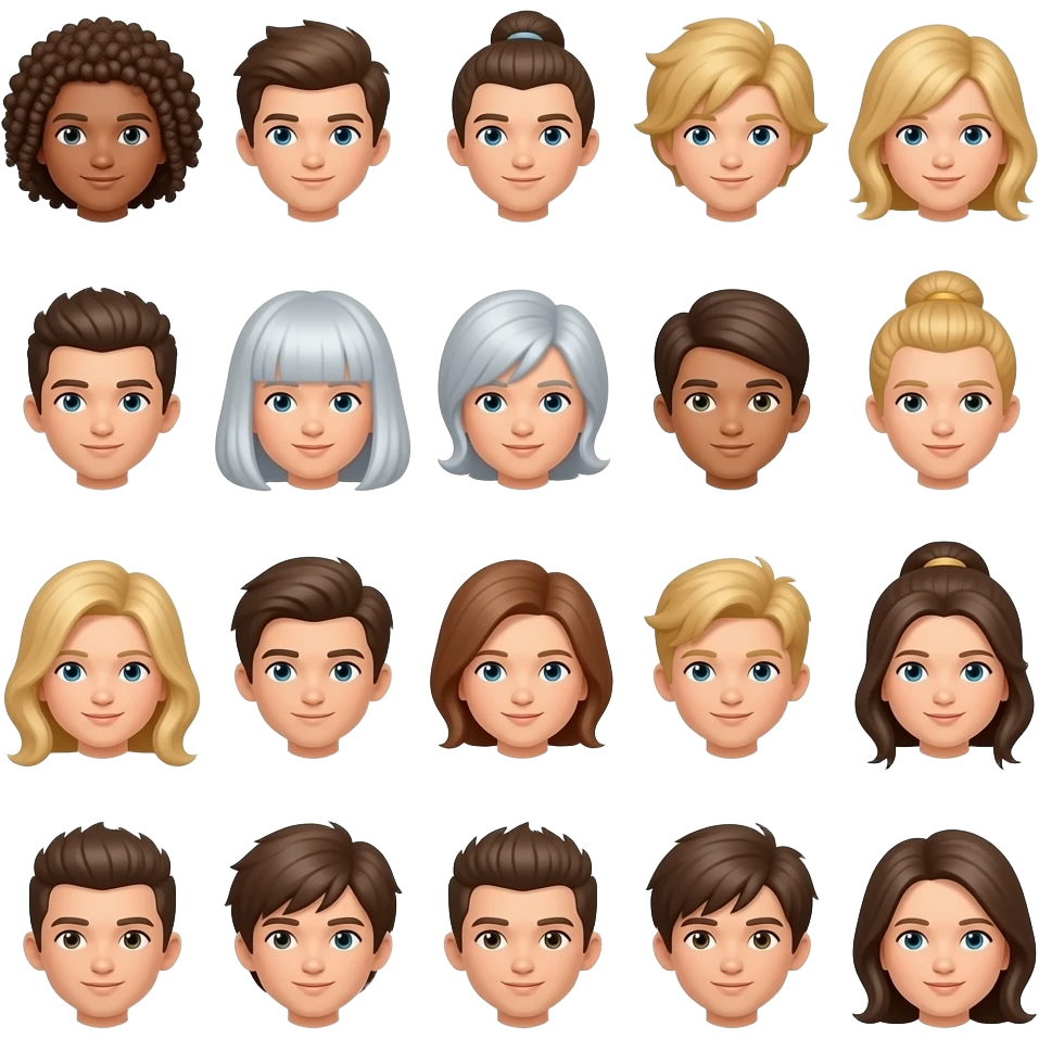 peinado de la de cada de  50 emoji