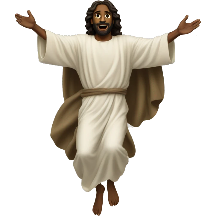 Black Jesus flying the sky emoji