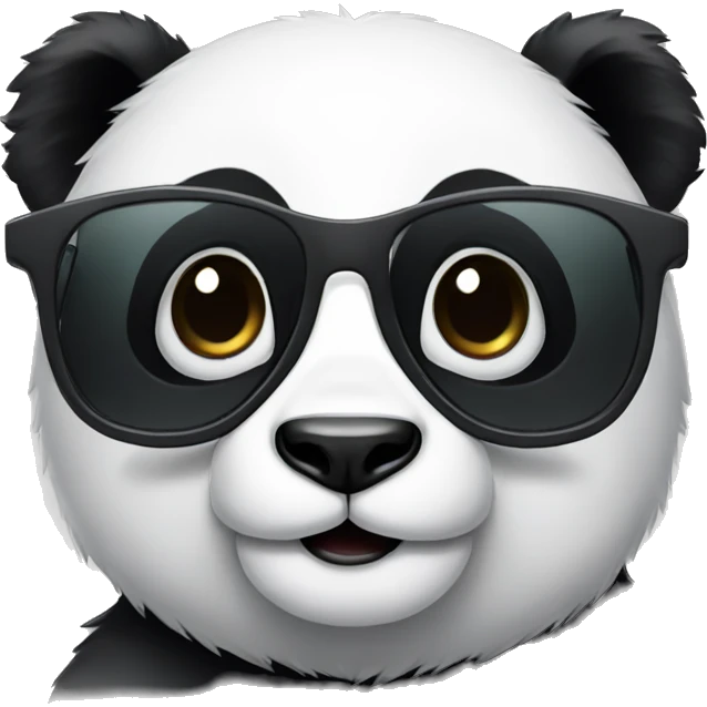 Panda with glasses emoji