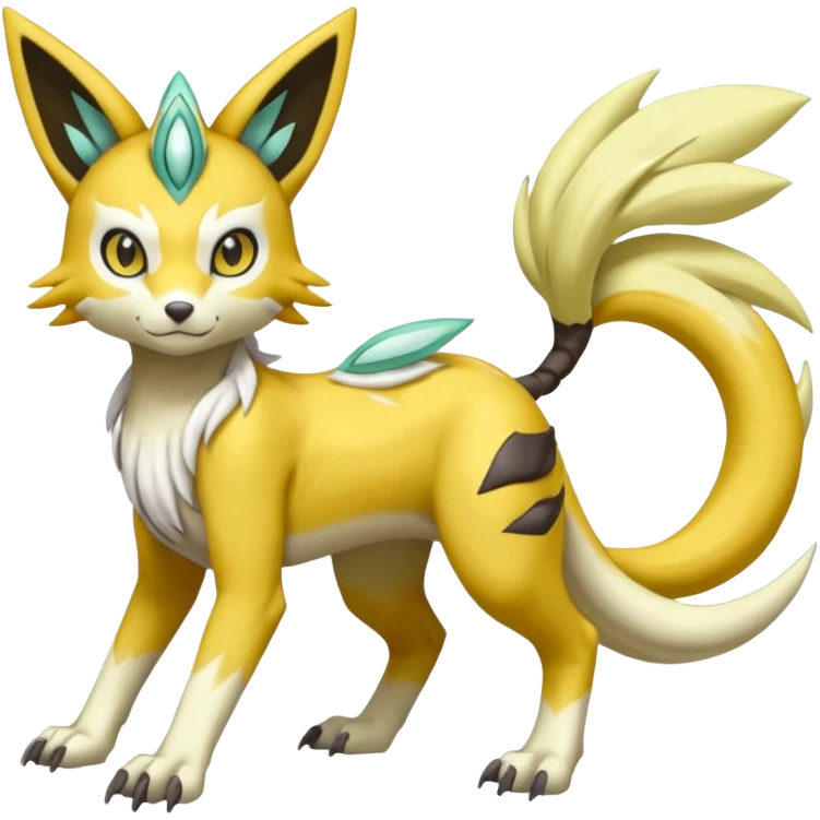 Garurumon-Meloetta-Renamon-fusion-hybrid-creature (full body) emoji