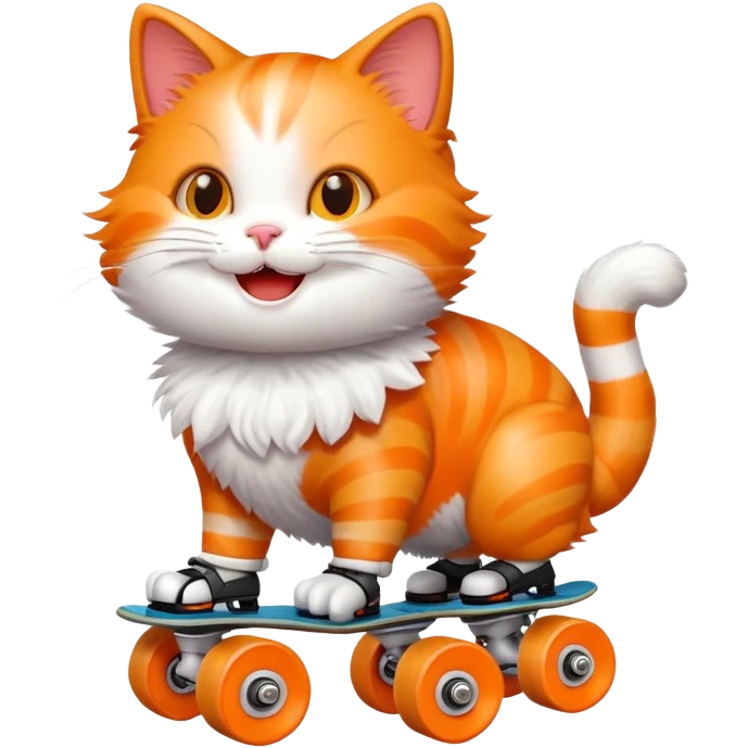 cat on rollerskates emoji