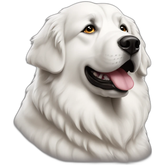 Great Pyrenees dog with large jowls emoji