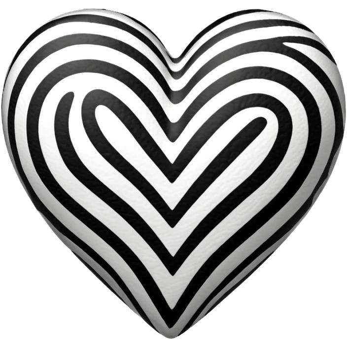 zebra print heart emoji