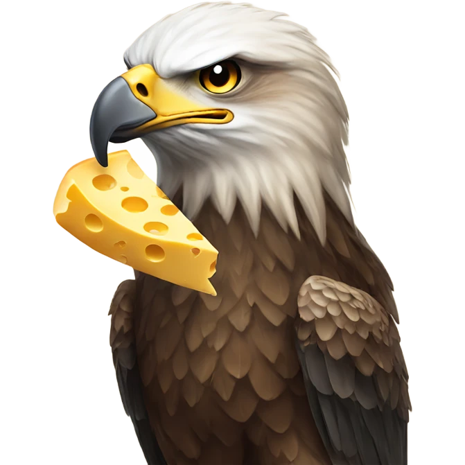 Eagle with a cheese head emoji
