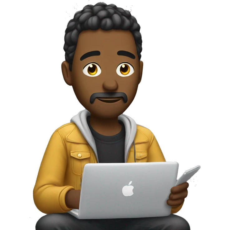 Musician checking his email emoji